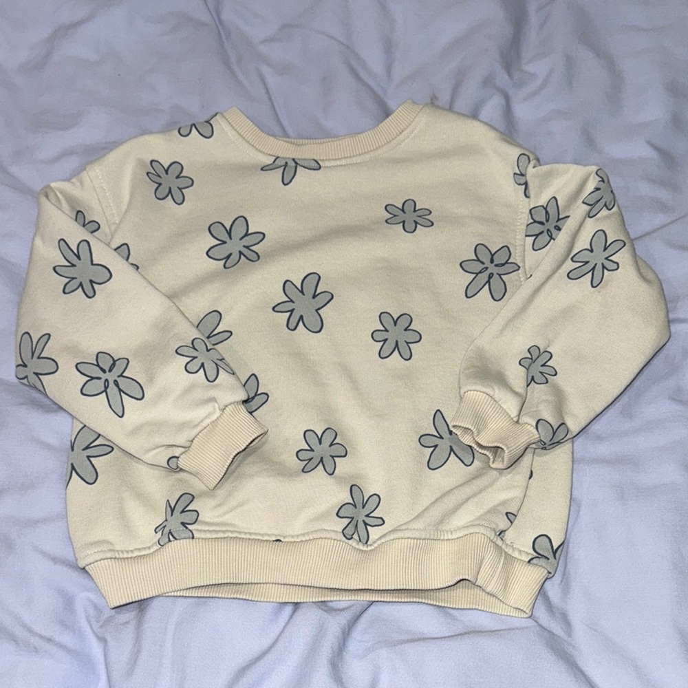 Zara Green Floral Sweatshirt